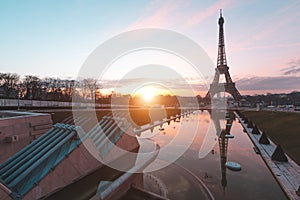 Sunrise at Eiffel Tower. Paris, France