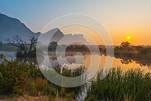 Sunrise in the Entabeni Safari Game Reserve, South Africa