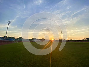 Sunrise at the football field