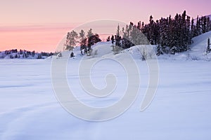 Sunrise at Frame Lake, Yellowknife, Canada