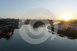 Sunrise on the Fraser River