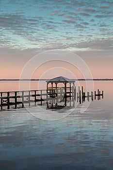 Sunrise Gazebo on Currituck Sound NC