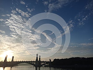 Sunrise on gemilang bridge putrajaya