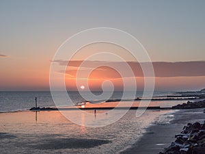 Sunrise Globe at low tide.