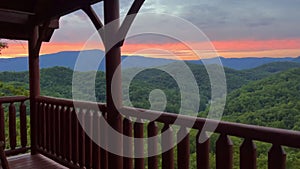 Sunrise in Great Smoky Mountains in Tennessee