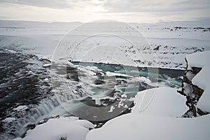 Sunrise at Gullfoss in Iceland