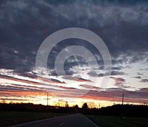 Sunrise heading east on Rt.30