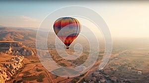 Sunrise Hot Air Balloon Ride Over Beautiful Cappadocia, Turkey - Generative AI