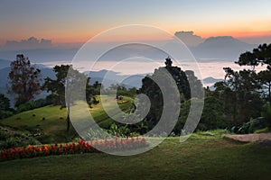 sunrise of Huai Nam Dang National park