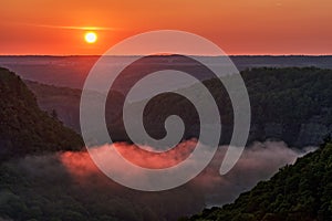 Sunrise At Letchworth State Park In New York