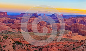 Sunrise at Hunts Mesa viewpoint