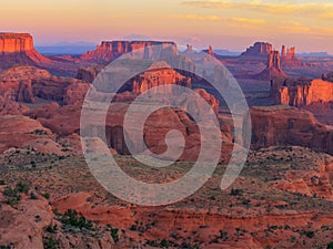 Sunrise at Hunts Mesa viewpoint