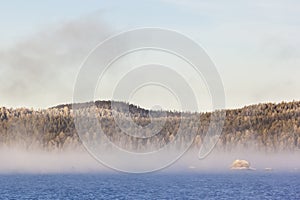 Sunrise at Inari lake, Finland