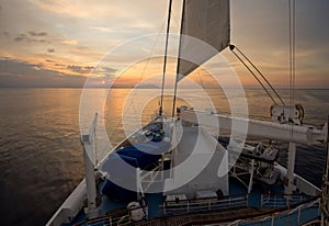 Sunrise in Italy while Sailing