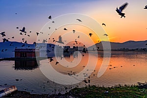 Sunrise at Jal Mahal, Jaipur city