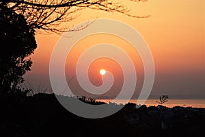 Sunrise / Japanese March landscape