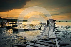 Sunrise at Jelutong Jetty