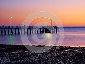 Sunrise at the jetty at Wellington Point Queensland