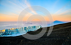 Sunrise at Kilimanjaro with glacier - Tanzania, Africa