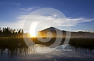 Sunrise On Lake Hosmer Oregon