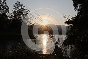Sunrise on the lake photo
