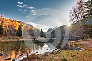 Sunrise at Lake Palpuogna near the Albula in Svizzera