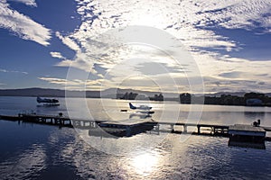 Sunrise on Lake Rotorua, New Zealand