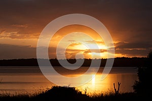 Sunrise at Lake Samsonvale, Queensland