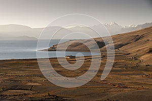 Sunrise on the lake Tso Moriri, Ladakh, India