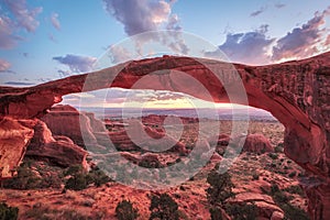 Sunrise at Landscape Arch, Arches National Park photo