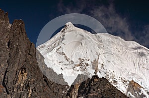 Sunrise of Langtang Lirung, Langtang valley, Nepal. photo