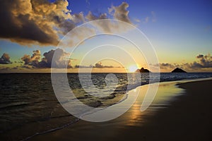 Sunrise at lanikai beach