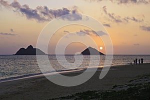 Sunrise at lanikai beach