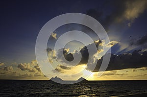 Sunrise at lanikai beach