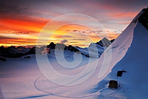 Sunrise light in Berner Oberland photo