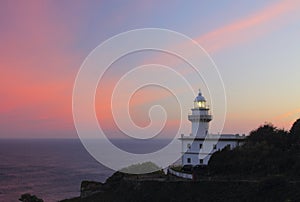 Sunrise at the Lighthouse Igueldo in Donostia. photo