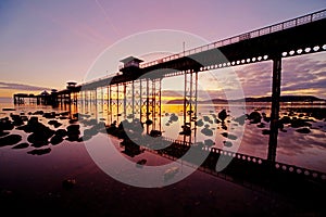 Sunrise at Llandudno pier