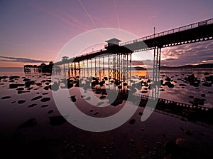 Sunrise at Llandudno pier