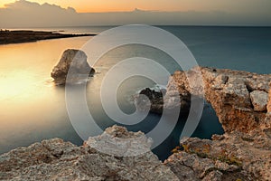 Sunrise lover`s bridge ayia napa photo