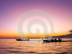 Sunrise at Lovina beach