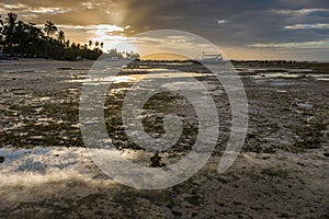 Sunrise and low tide at Panglao island of Phils