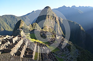 Sunrise at Machu Picchu, Cuzco, Peru