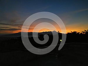 Sunrise in Malang city at 05.00 am