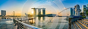 Sunrise at Marina Bay in Singapore