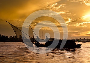 Sunrise on the Mekong river