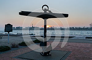 Sunrise at the memorial anchor