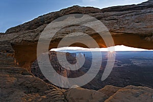 Sunrise at Mesa Arch in Canyonlands National Park, Utah