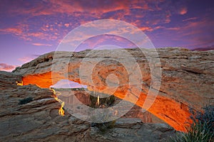 Sunrise at Mesa Arch, Cayonlands National Park, Utah