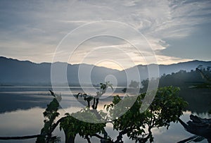 Sunrise moment at a lake