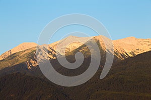 Sunrise morning view of the Pirin Mountain